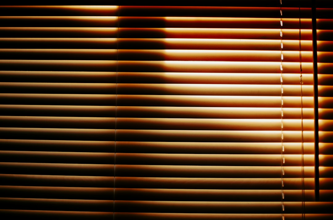 Decorative honeycomb blind above elegant interiors